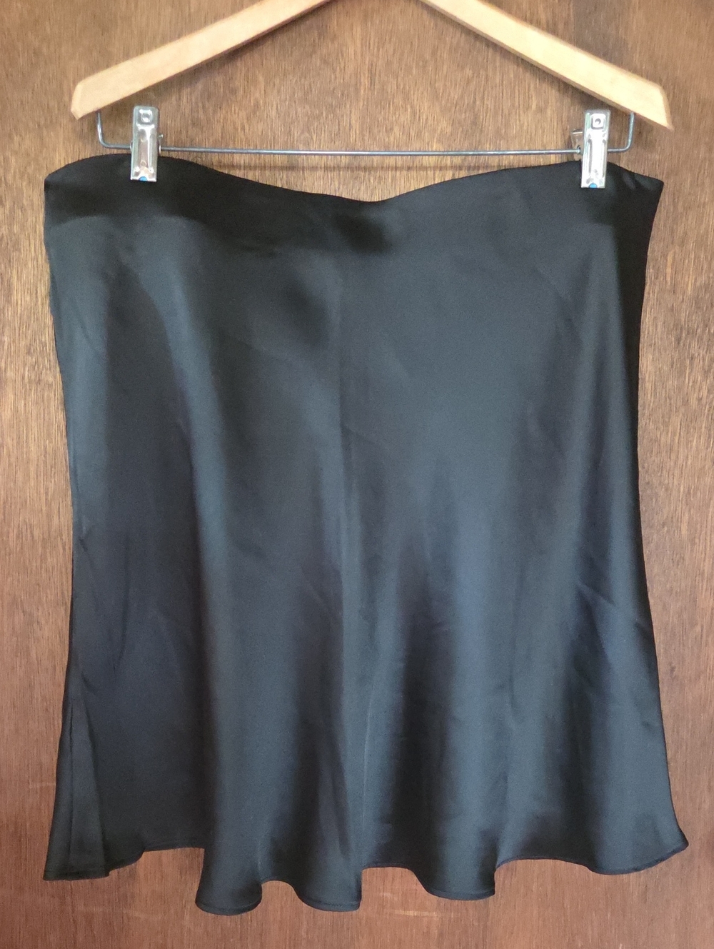 Dynamite Black Satin A-Line Women's Skirt Xl